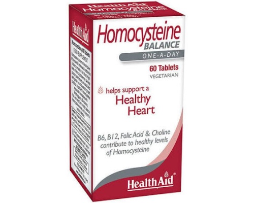 Health Aid Homocysteine Balance, Συμπλήρωμα Διατροφής για φυσιολογικό μεταβολισμό ομοκυστεϊνης με βιταμίνες B6 , B12 60 ταμπλέτες Health Aid Homocysteine Balance, Συμπλήρωμα Διατροφής για φυσιολογικό μεταβολισμό ομοκυστεϊνης με βιταμίνες B6 , B12 60 ταμπλέτες