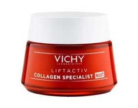 VICHY Liftactiv Collagen Specialist Night Κρέμα Νύχτας για Eπανόρθωση βαθιών ρυτίδων με πεπτίδια & ρεσβερατρόλη 50ml 