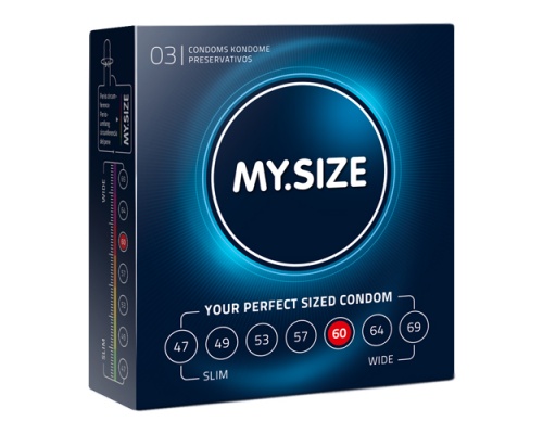 My SIZE Προφυλακτικά με Πλάτος 60 mm, 3 τμχ My SIZE Προφυλακτικά με Πλάτος 60 mm, 3 τμχ