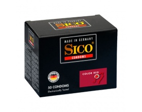 Sico Color Red Προφυλακτικά με Γεύση Φράουλα, 50 τμχ