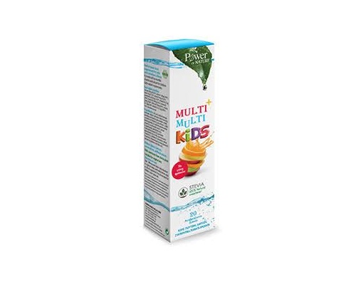 Power OF NATURE Multi + Multi Kids Συμπλήρωμα Διατροφής Πολυβιταμινούχο για παιδιά με γεύση φράουλα  20 αναβράζοντα δισκία Power OF NATURE Multi + Multi Kids Συμπλήρωμα Διατροφής Πολυβιταμινούχο για παιδιά με γεύση φράουλα  20 αναβράζοντα δισκία