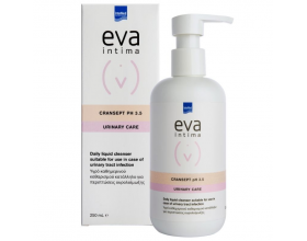 InterMed eva intima CranSept Wash pH3.5 Καθημερινό υγρό καθαρισμού ευαίσθητης περιοχής, ιδανικό για ευαίσθητες επιδερμίδες, με εκχύλισμα βοτάνων & Cranberry 250ml 
