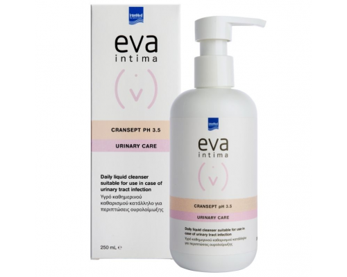 InterMed eva intima CranSept Wash pH3.5 Καθημερινό υγρό καθαρισμού ευαίσθητης περιοχής, ιδανικό για ευαίσθητες επιδερμίδες, με εκχύλισμα βοτάνων & Cranberry 250ml  InterMed eva intima CranSept Wash pH3.5 Καθημερινό υγρό καθαρισμού ευαίσθητης περιοχής, ιδανικό για ευαίσθητες επιδερμίδες, με εκχύλισμα βοτάνων & Cranberry 250ml