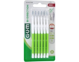 Gum 2114 Bi-Directional Μεσοδόντια βουρτσάκια για Αποτελεσματική Αφαίρεση της Πλάκας 0.7, 6 τεμάχια 