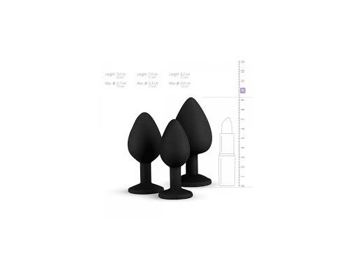Easytoys Diamond Plug Set, Σετ Πρωκτικές Σφήνες Με Κόσμημα, 3 τμχ Easytoys Diamond Plug Set, Σετ Πρωκτικές Σφήνες Με Κόσμημα, 3 τμχ