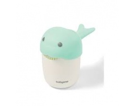 Babyono Κύπελλο Λουσίματος Με Σχήμα Φάλαινα Χρώμα Μεντα, 1τμχ