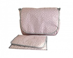 My Bag's, Τσάντα Καροτσιου με Γάτζους για να Κρεμιέται στο Καρότσι και Υπόστρωμα Αλλαγής Πάνας Χρώμα Ροζ, 1τμχ