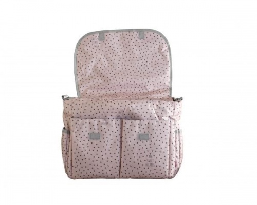 My Bag's, Τσάντα Καροτσιου με Γάτζους για να Κρεμιέται στο Καρότσι και Υπόστρωμα Αλλαγής Πάνας Χρώμα Ροζ, 1τμχ