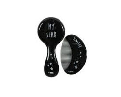 Minene Βρεφική βούρτσα & χτένα Xρώμα Mαύρο, 2τμχ Minene Βρεφική βούρτσα & χτένα Xρώμα Mαύρο, 2τμχ