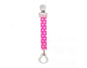 Chicco Pacifier Fashion Clip Κλιπ Πιπίλας Xρώμα Ροζ 0m+, 1 τεμάχιο
