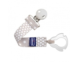 Chicco Pacifier Fashion Clip Κλιπ Πιπίλας Xρώμα Μπέζ 0m+, 1 τεμάχιο