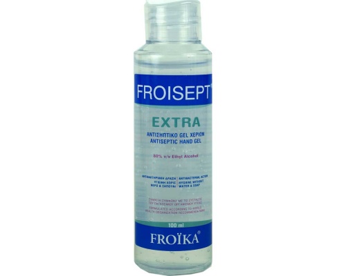 Froika Froisept Extra Αντισηπτικό Gel για τα χέρια, 100ml  Froika Froisept Extra Αντισηπτικό Gel για τα χέρια, 100ml