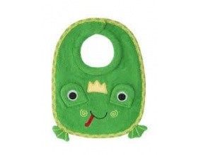 Zoocchini Σαλιάρα 100% Cotton 0-18m Βατραχάκι Χρώμα Πράσινο, 1τμχ