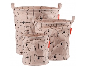 Done by Deer Tiny Up Καλάθια Αποθήκευσης σε Διαφορετικά Μεγέθη Σετ 3 τεμαχιων Χρώμα Ροζ, 3τμχ