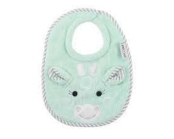 Zoocchini Σαλιάρα 100% Cotton 0-18m Καμηλοπάρδαλη Χρώμα Γαλάζιο, 1τμχ