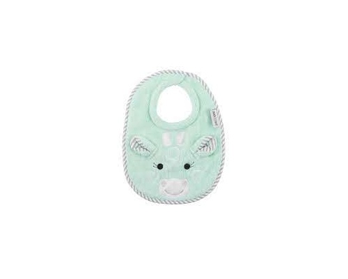 Zoocchini Σαλιάρα 100% Cotton 0-18m Καμηλοπάρδαλη Χρώμα Γαλάζιο, 1τμχ