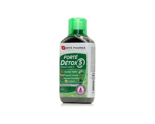 Forte Pharma Forte Detox 5 Συμπλήρωμα Διατροφής για Αποτοξίνωση του Οργανισμού, 500ml  Forte Pharma Forte Detox 5 Συμπλήρωμα Διατροφής για Αποτοξίνωση του Οργανισμού, 500ml