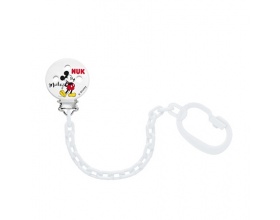 Nuk Disney Αλυσίδα Πιπίλας Mickey Λευκή, 1τμχ