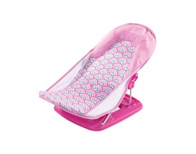 Summer Infant Πτυσσόμενο Μπανάκι Μωρού με Ανάκληση Χρώμα Ροζ, 1τμχ