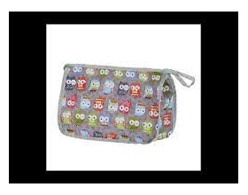 My Bag's Τσάντα-Νεσεσέρ Καλλυντικών Χρώμα Γκρί με Κουκουβάγιες, 1τμχ