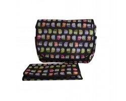 My Bag's, Τσάντα Καροτσιού με Γάτζους για να Κρεμιέται στο Καρότσι και Υπόστρωμα Αλλαγής Πάνας Χρώμα Μάυρο με Κουκουβάγιες, 1τμχ My Bag's, Τσάντα Καροτσιού με Γάτζους για να Κρεμιέται στο Καρότσι και Υπόστρωμα Αλλαγής Πάνας Χρώμα Μάυρο με Κουκουβάγιες, 1τμχ