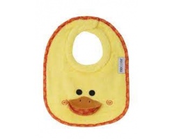 Zoocchini Σαλιάρα 100% Cotton 0-18m Παπάκι Χρώμα Κίτρινο, 1τμχ