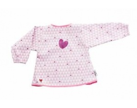 Baby To Love Αδιάβροχη Σαλιάρα με Μανίκια 5-20m Χρώμα Ροζ -Λευκό, 1τμχ.