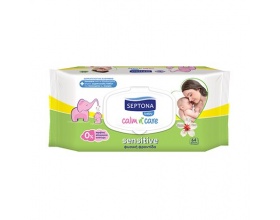Septona Calm N Care Sesitive Βρεφικά Μωρομάντηλα με Καπάκι, 64τμχ.