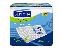 Septona Dry Plus Υποσέντονα 90x60cm, 15τμχ