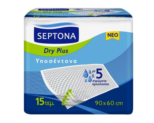 Septona Dry Plus Υποσέντονα 90x60cm, 15τμχ Septona Dry Plus Υποσέντονα 90x60cm, 15τμχ