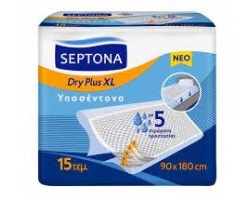 Septona Dry Plus XL Υποσέντονα 90x180cm, 15 τμχ  Septona Dry Plus XL Υποσέντονα 90x180cm, 15 τμχ