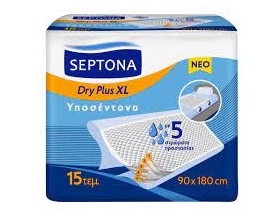  Septona Dry Plus XL Υποσέντονα 90x180cm, 15 τμχ