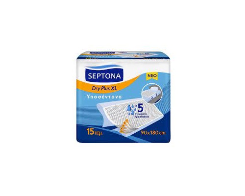 Septona Dry Plus XL Υποσέντονα 90x180cm, 15 τμχ  Septona Dry Plus XL Υποσέντονα 90x180cm, 15 τμχ