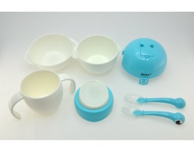 Berz Βρεφικό Σετ Φαγητού 5 σε 1 4m+ Χρώμα Μπλέ Καβουράκι, 1τμχ.