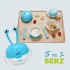 Berz Βρεφικό Σετ Φαγητού 5 σε 1 4m+ Χρώμα Μπλέ Καβουράκι, 1τμχ. Berz Βρεφικό Σετ Φαγητού 5 σε 1 4m+ Χρώμα Μπλέ Καβουράκι, 1τμχ.