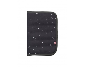MY BAG'S, Θήκη για Βιβλιάριο Υγείας Χρώμα Μαύρο με Αστεράκια, 1τμχ