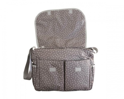 My Bag's, Τσάντα Καροτσιου με Γάτζους για να Κρεμιέται στο Καρότσι και Υπόστρωμα Αλλαγής Πάνας Χρώμα Γκρι, 1τμχ