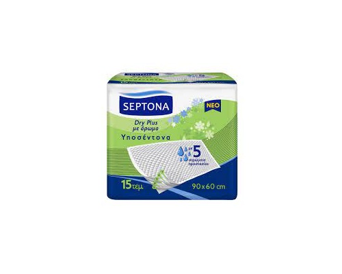 Septona Dry Plus με Άρωμα Υποσέντονα 90x60cm, 15τμχ Septona Dry Plus με Άρωμα Υποσέντονα 90x60cm, 15τμχ