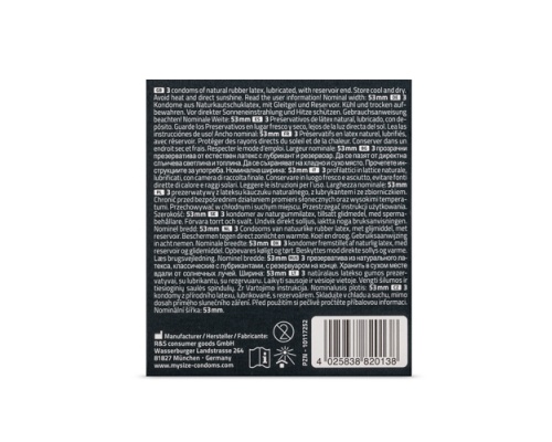 MY SIZE Προφυλακτικά με Πλάτος 53 mm, 3 τμχ MY SIZE Προφυλακτικά με Πλάτος 53 mm, 3 τμχ