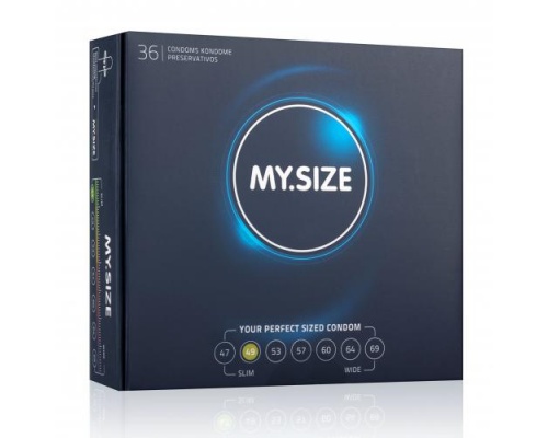 MY SIZE Προφυλακτικά με Πλάτος 49 mm, 36 τμχ MY SIZE Προφυλακτικά με Πλάτος 49 mm, 36 τμχ