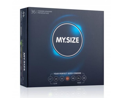 MY SIZE Προφυλακτικά με Πλάτος 57 mm, 36 τμχ MY SIZE Προφυλακτικά με Πλάτος 57 mm, 36 τμχ
