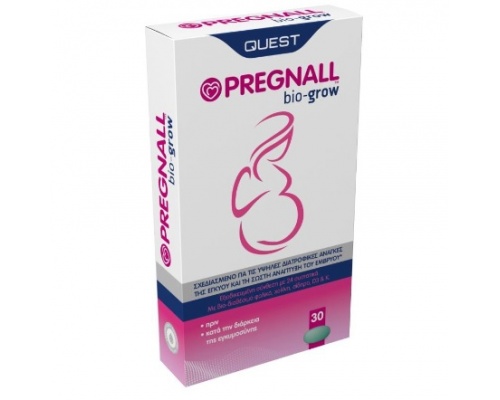 QUEST PREGNALL bio-grow Συμπλήρωμα διατροφής κατάλληλο για πρίν & κατά την διάρκεια της εγκυμοσύνης  παρέχει όλες τις απαραίτητες βιταμίνες και μέταλλα 30 ταμπλέτες QUEST PREGNALL bio-grow Συμπλήρωμα διατροφής κατάλληλο για πρίν & κατά την διάρκεια της εγκυμοσύνης  παρέχει όλες τις απαραίτητες βιταμίνες και μέταλλα 30 ταμπλέτες