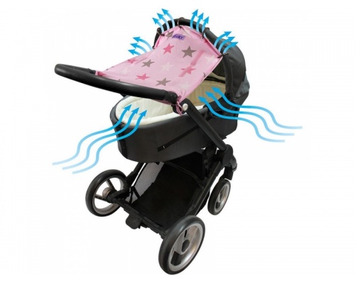 Dooky Universal Ηλιοπροστασία UV για το Καρότσι 0+m Χρώμα Ροζ με Αστέρια, 1τμχ Dooky Universal Ηλιοπροστασία UV για το Καρότσι 0+m Χρώμα Ροζ με Αστέρια, 1τμχ