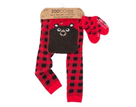 Zoocchini  Σετ Κολλάν και Καλτσάκια με Αντιολισθητικά Σημεία Ιδανικά για Μπουσούλιμα, Bear, 1set