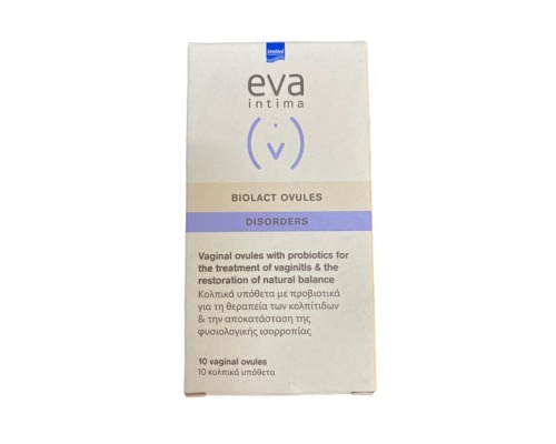 Intermed Eva Biolact, Κολπικά υπόθετα για τη θεραπεία των κολπίτιδων 10 κολπικά υπόθετα Intermed Eva Biolact, Κολπικά υπόθετα για τη θεραπεία των κολπίτιδων 10 κολπικά υπόθετα