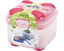 Smash, Φαγητοδοχείο με Όροφο και Πιρούνι Χρώμα Ρόζ, 1200ml Smash, Φαγητοδοχείο με Όροφο και Πιρούνι Χρώμα Ρόζ, 1200ml