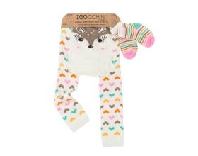 Zoocchini  Σετ Κολλάν και Καλτσάκια με Αντιολισθητικά Σημεία Ιδανικά για Μπουσούλιμα, Fawn, 1set