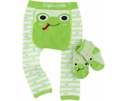 Zoocchini  Σετ Κολλάν και Καλτσάκια με Αντιολισθητικά Σημεία Ιδανικά για Μπουσούλιμα, Frog, 1set Zoocchini  Σετ Κολλάν και Καλτσάκια με Αντιολισθητικά Σημεία Ιδανικά για Μπουσούλιμα, Frog, 1set