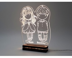 Gift & Design Led Φωτιστικό "Girl & Boy", 1τμχ Gift & Design Led Φωτιστικό "Girl & Boy", 1τμχ