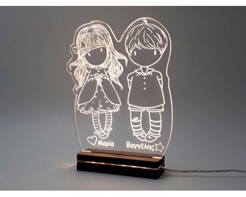 Gift & Design Led Φωτιστικό "Girl & Boy", 1τμχ Gift & Design Led Φωτιστικό "Girl & Boy", 1τμχ
